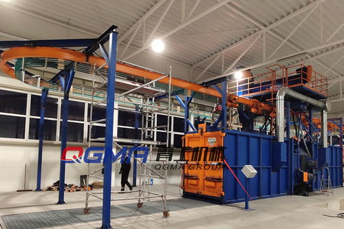 工程機(jī)械吊鉤通過式拋丸機(jī)